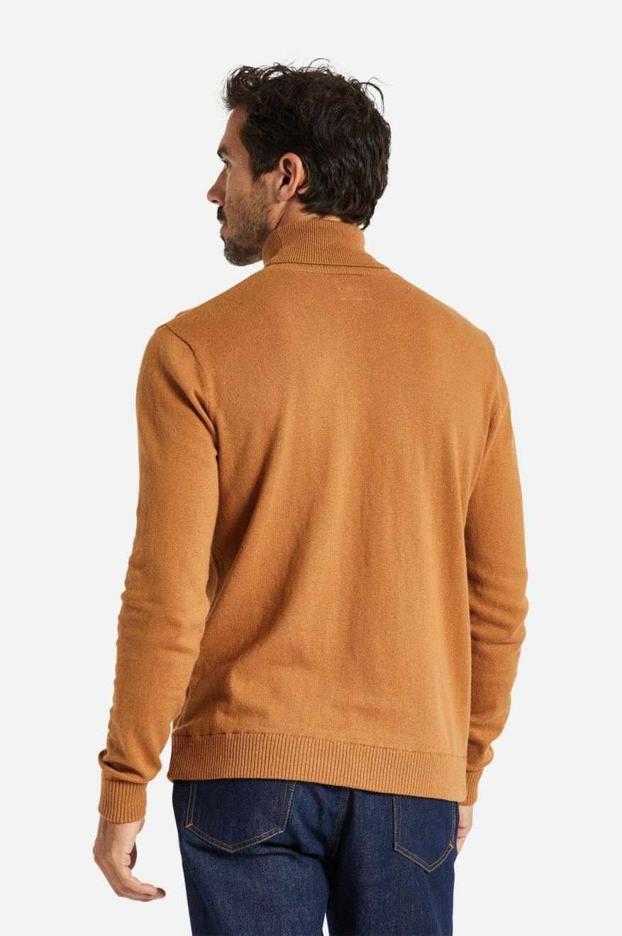 Brixton Reserve Cashmere L/S Turtleneck Pleteniny Panske Hnede | 795420LIQ