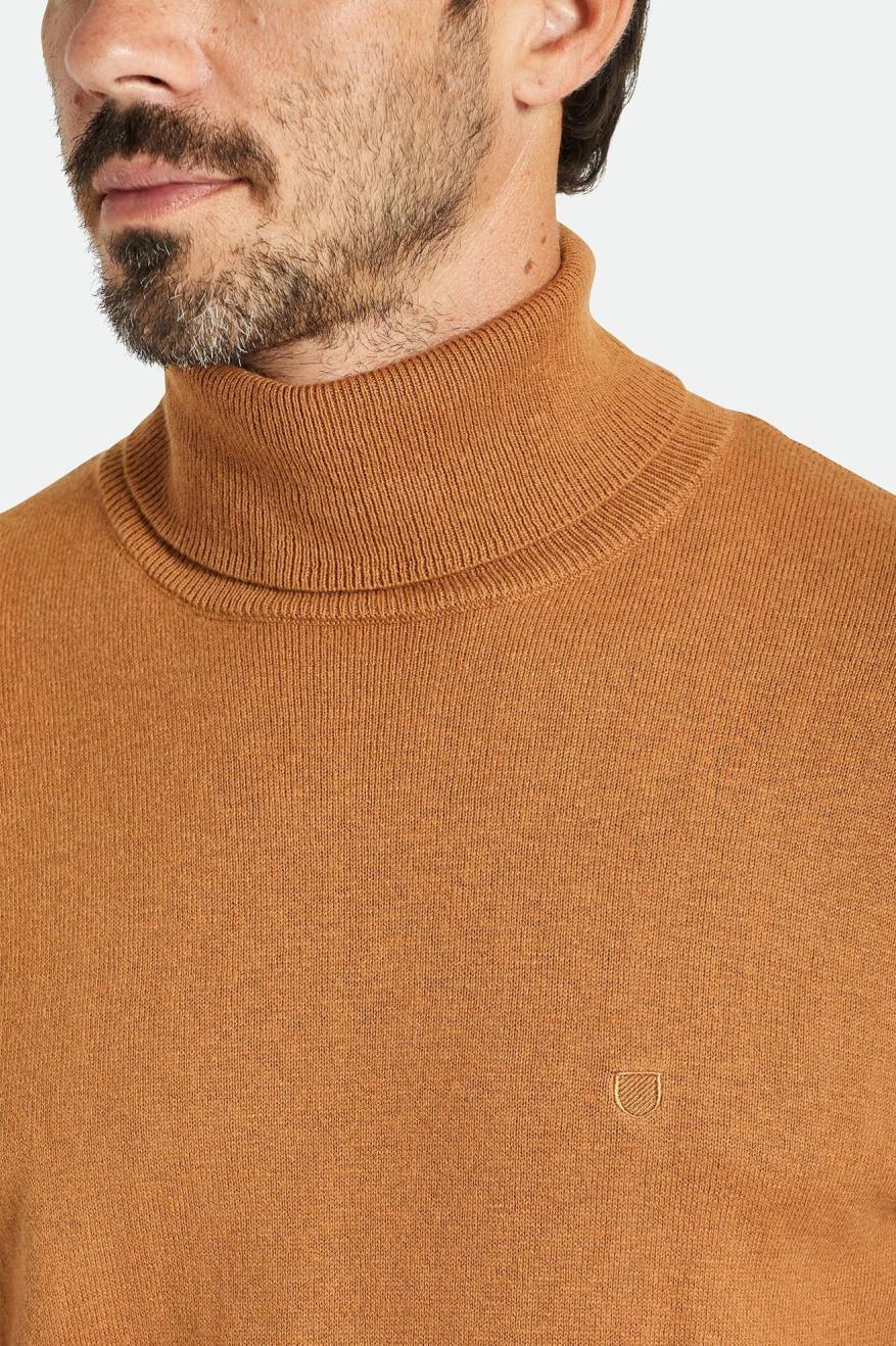 Brixton Reserve Cashmere L/S Turtleneck Pleteniny Panske Hnede | 795420LIQ