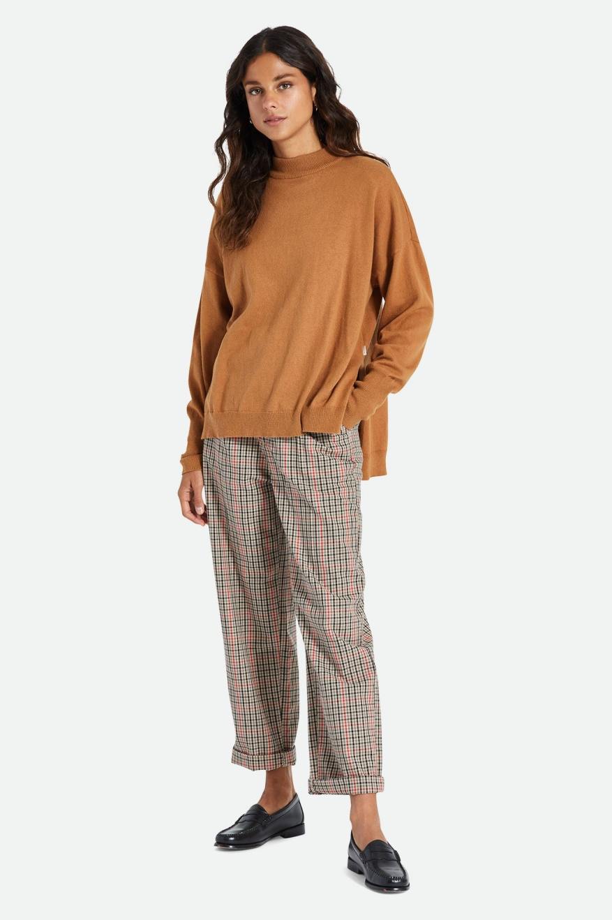 Brixton Reserve Oversized Cashmere Svetre Damske Hnede | 573426VYK