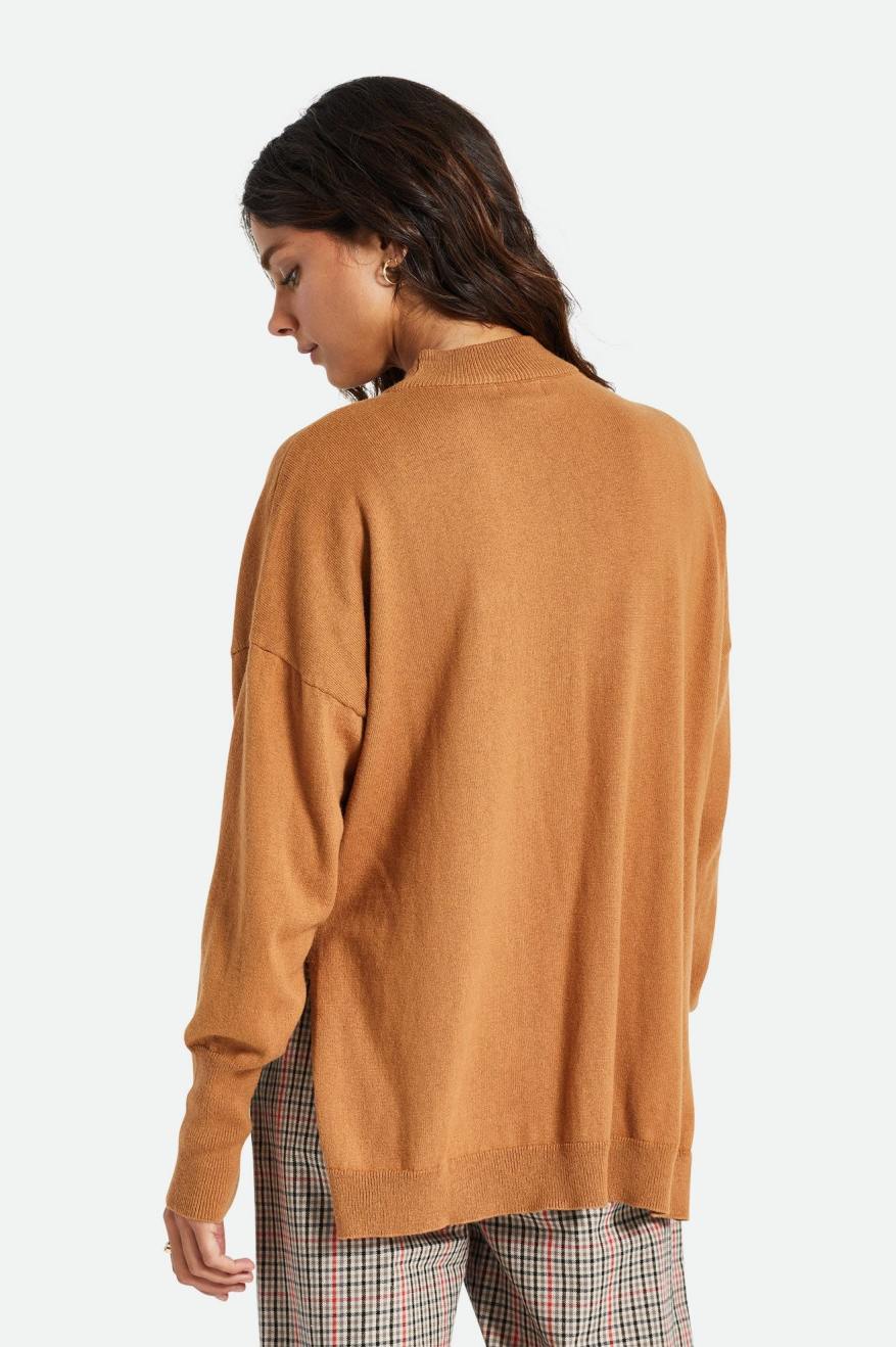 Brixton Reserve Oversized Cashmere Svetre Damske Hnede | 573426VYK