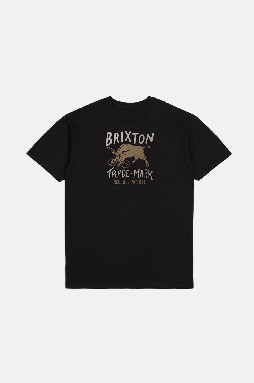 Brixton Roxboro S/S Standard Topy Panske Čierne | 419687JEN