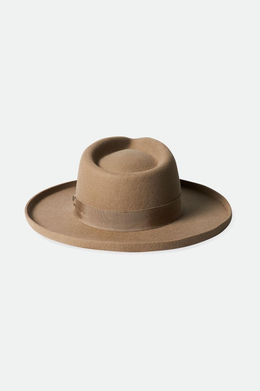 Brixton Victoria Felt Fedora Fedoras Damske Hnede | 961740KES