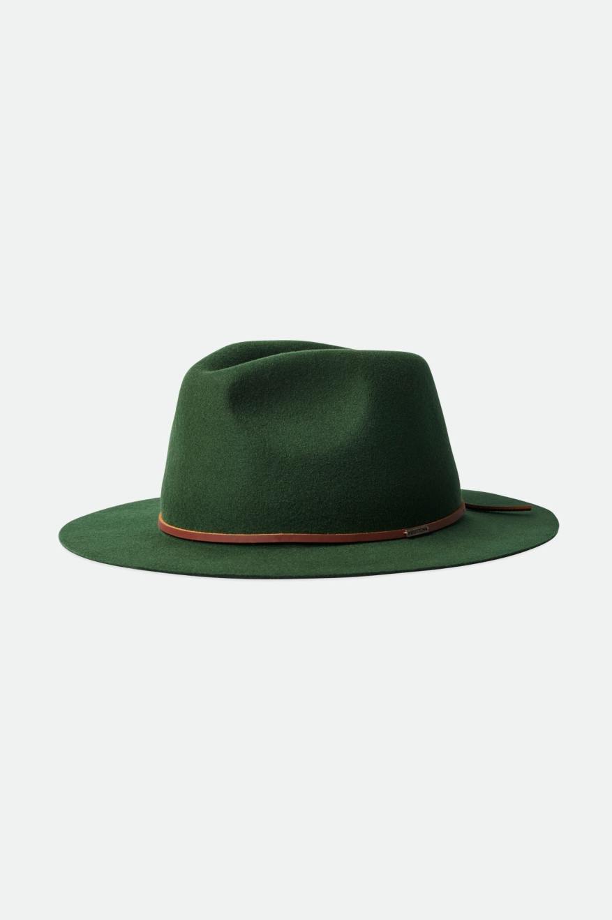 Brixton Wesley Packable Fedora Fedoras Damske Zelene | 158427PVK