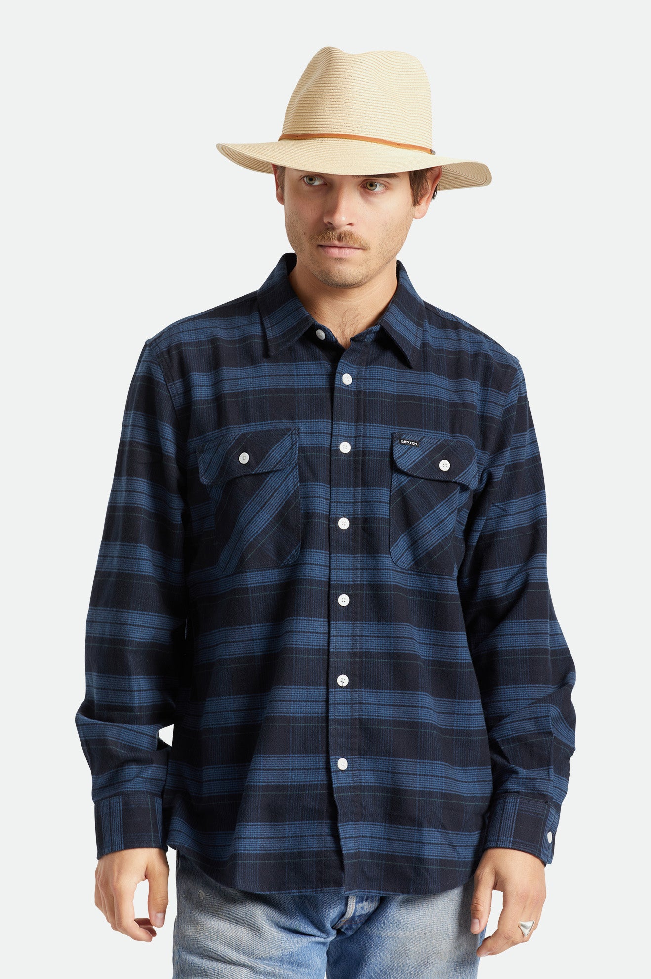 Brixton Wesley Packable Fedora Slamené Klobúky Damske Hnede | 865403ZNL