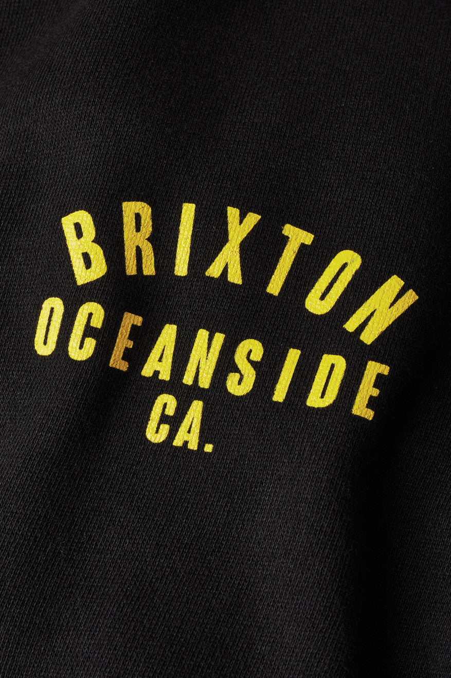 Brixton Woodburn Oceanside Fleece Mikiny S Kapucňou Panske Čierne Zlate | 263578FHJ