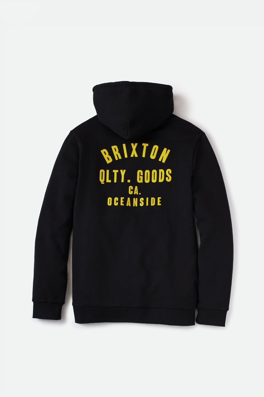 Brixton Woodburn Oceanside Fleece Mikiny S Kapucňou Panske Čierne Zlate | 263578FHJ