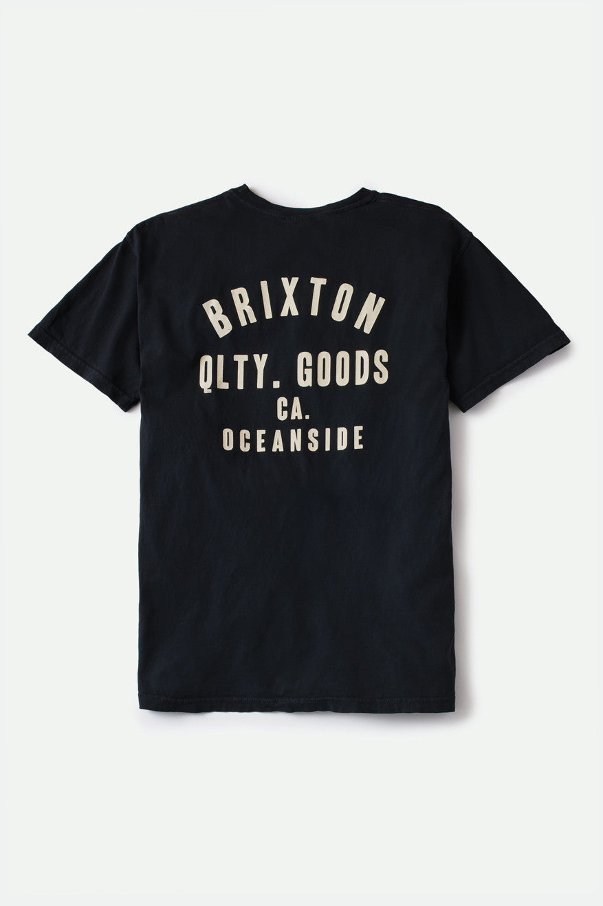 Brixton Woodburn Oceanside S/S Standard Topy Panske Čierne Biele | 792164WHV